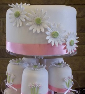 mini wedding cakes and cupcake tower Horsham